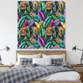 Toile Rêves de jungle d'éléphant indien Surface transpar (Insitu(Chambre))