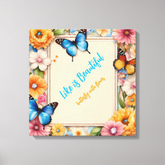 Toile Rêves de Papillon Pastel – Beurre de Dessin Animé