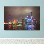 Toile Rêves électriques - Futuriste Shanghai Skyline, A (Insitu (Plancher de Bois))