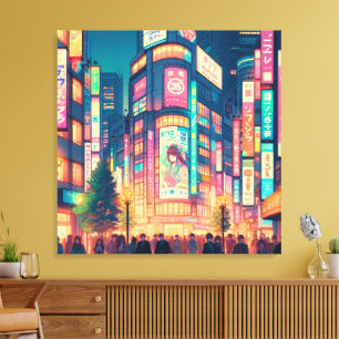 Toile Rêves néon de Shibuya