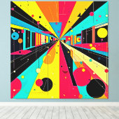 Toile Rêves vifs : une odyssée néon (Insitu (Plancher de Bois))