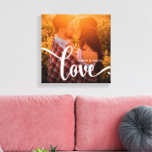 Toile Revêtement blanc tendance | Amour avec photo (Insitu(Salon))
