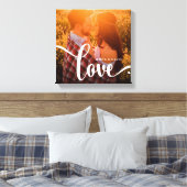 Toile Revêtement blanc tendance | Amour avec photo (Insitu(Chambre))