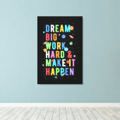 Toile Rêvez un gros travail dur et faire en sorte qu'il  (Insitu (Plancher de Bois))