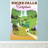 Toile Rhin chute Suisse poster de voyage (Insitu (Plancher de Bois))