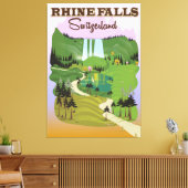Toile Rhin chute Suisse poster de voyage (Insitu(Salon))
