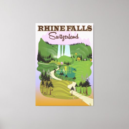 Toile Rhin chute Suisse poster de voyage (Recto)