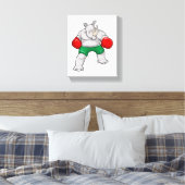 Toile Rhino à Boxing avec gants de boxe (Insitu(Chambre))
