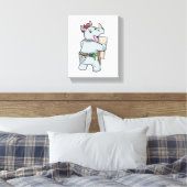 Toile Rhino à la peinture avec des couleurs (Insitu(Chambre))