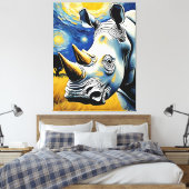 Toile Rhino dans la nuit étoilée (Insitu(Chambre))