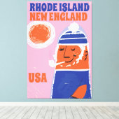 Toile Rhode Island, pêcheur de Nouvelle-Angleterre affic (Insitu (Plancher de Bois))