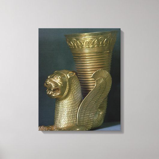 Toile Rhyton en forme de monstre-lion assis (Recto)