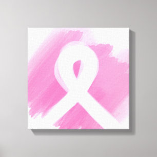 Toile Ribbon de sensibilisation au cancer du sein Aquare