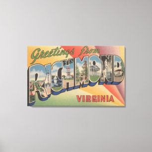 Toile Richmond, la Virginie - grandes scènes de lettre