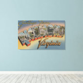 Toile Richmond, Virginie - Grandes lettres Scènes 4 (Insitu (Plancher de Bois))