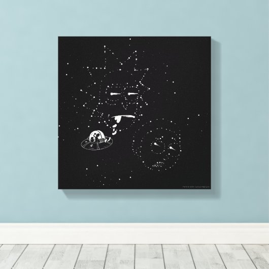 Toile RICK ET MORTY™ | Constellations (Insitu (Plancher de Bois))