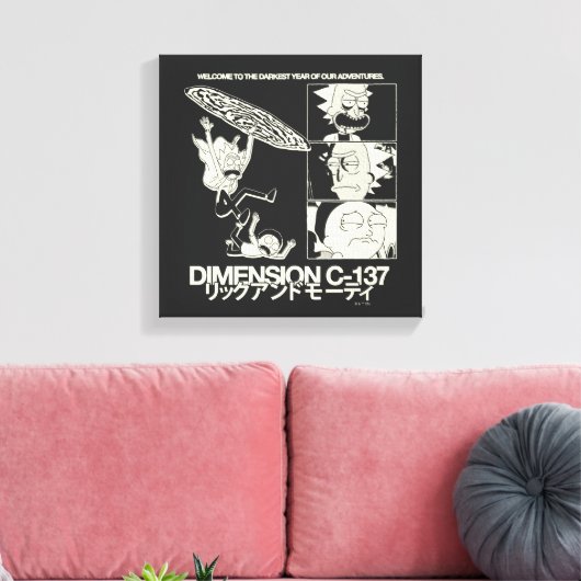 Toile RICK ET MORTY™ | Dimension C-137 (Insitu(Salon))