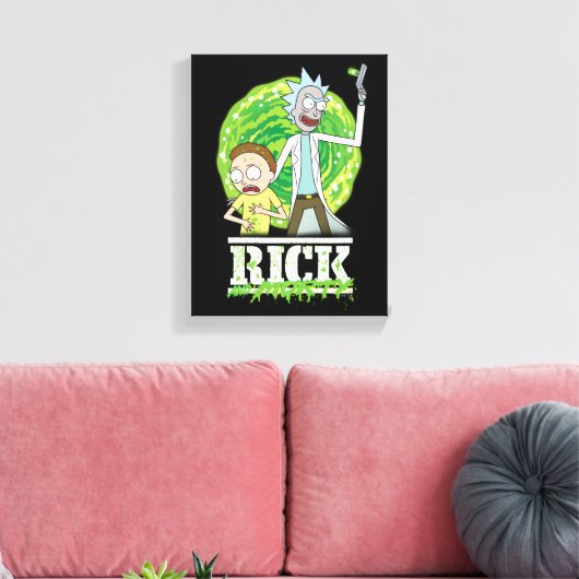 Toile RICK ET MORTY™ | Éclat vert (Insitu(Salon))