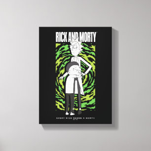 Toile RICK ET MORTY™ Morty serrant Rick dans ses bras
