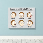 Toile RICK ET MORTY™ | Morty's Moods (Insitu (Plancher de Bois))