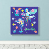 Toile RICK ET MORTY™ | Parmi les Motifs de cellules infe (Insitu (Plancher de Bois))