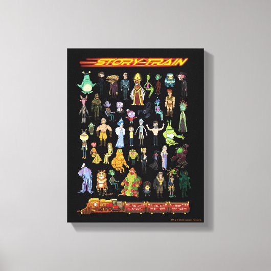 Toile RICK ET MORTY™ | Train d'histoire (Recto)