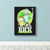 Toile RICK ET MORTY™ | Vert Splash (Insitu (Plancher de Bois))