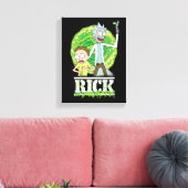Toile RICK ET MORTY™ | Vert Splash (Insitu(Salon))