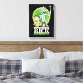 Toile RICK ET MORTY™ | Vert Splash (Insitu(Chambre))