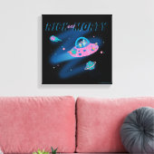 Toile RICK ET MORTY™ | Voyager dans l'espace (Insitu(Salon))