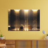 Toile Rideau de Lumière Dorée (Insitu(Salon))