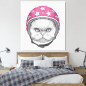 Toile Rider en moto chats perse (Insitu(Chambre))