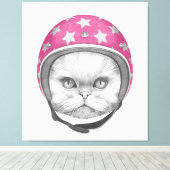 Toile Rider en moto chats perse (Insitu (Plancher de Bois))