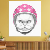 Toile Rider en moto chats perse (Insitu(Salon))