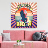 Toile Ridin' With Biden Manger Ice Cream Retro Sunset (Insitu(Salon))