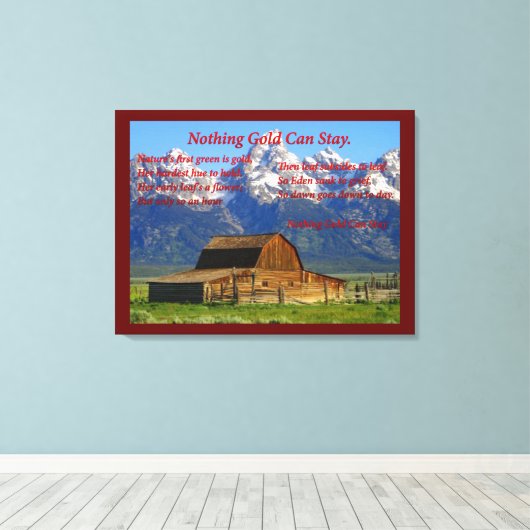 Toile Rien d'or ne peut rester (Insitu (Plancher de Bois))