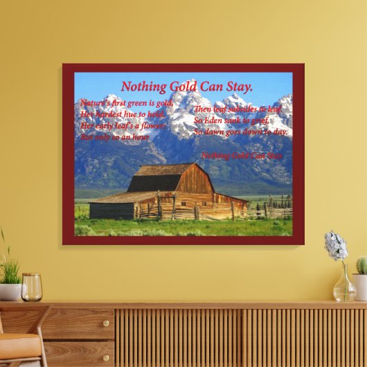 Toile Rien d'or ne peut rester (Insitu(Salon))