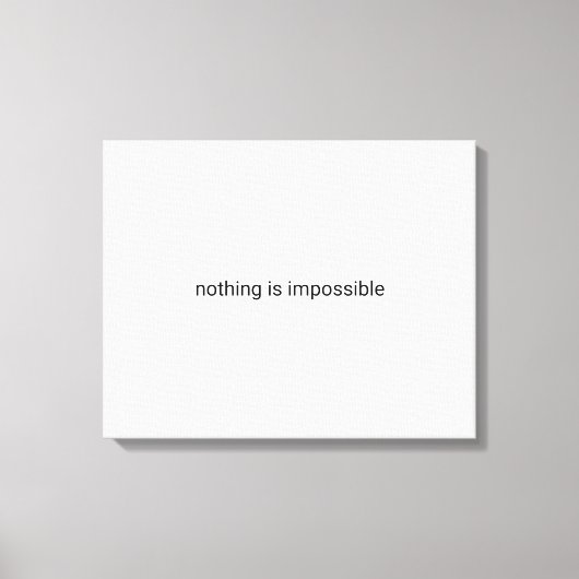 Toile Rien n'est impossible en texte clair (Recto)