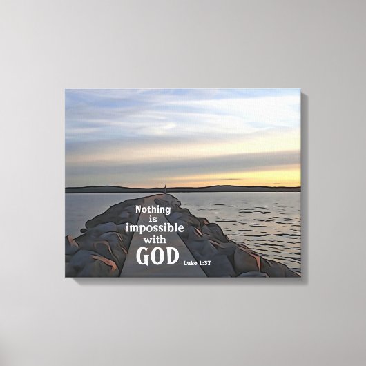 Toile Rien N'Est Impossible Pour Dieu (Recto)