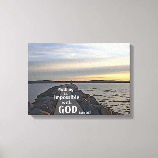 Toile Rien N'Est Impossible Pour Dieu (Recto)