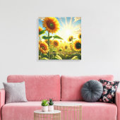 Toile Rise. Shine. Bloom. Stretched Canvas Print (Insitu(Salon))