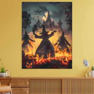 Toile Rituel de l'Heure Sorcière – Danse de Feu des Troi
