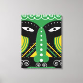 Toile Rituel tribal vert (Recto)