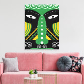 Toile Rituel tribal vert (Insitu(Salon))