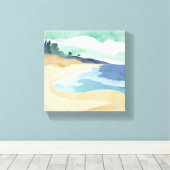 Toile Rivage | Aquarelle Bleue (Insitu (Plancher de Bois))