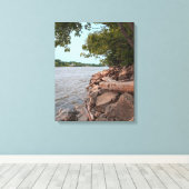 Toile Rivage Tranquille au Bord de la Rivière (Insitu (Plancher de Bois))
