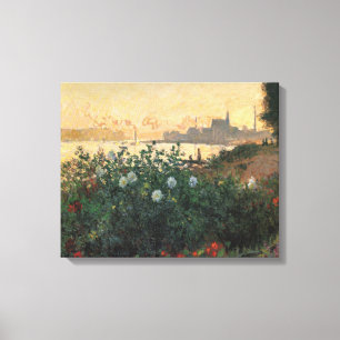 Toile Rive fleurie, Argenteuil - Claude Monet