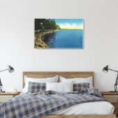 Toile Rive, pavillon et baigneurs (Insitu(Chambre))