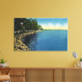 Toile Rive, pavillon et baigneurs (Insitu(Salon))