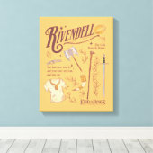 Toile RIVENDELL™ Collage Aquarelle Graphique (Insitu (Plancher de Bois))